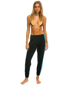 5 Stripe Charcoal Blue Women's Sweatpant - clearpathherbicide