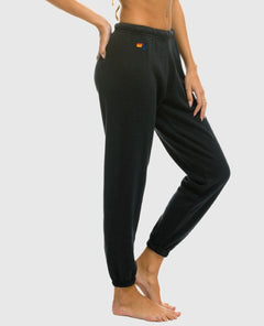 5 Stripe Charcoal Blue Women's Sweatpant - PINK ARROWS