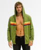 5 Stripe Hoodie Jungle Green Neon Rainbow - clearpathherbicide