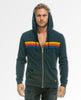 5 Stripe Neon Rainbow Hoodie Charcoal - clearpathherbicide