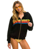 5 Stripe Neon Rainbow Relaxed Hoodie Black - miamidrugpossession