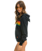 6 Stripe Hoodie Charcoal Serape Rainbow - clearpathherbicide