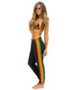 6 Stripe Sweatpants Charcoal Serape Rainbow - miamidrugpossession