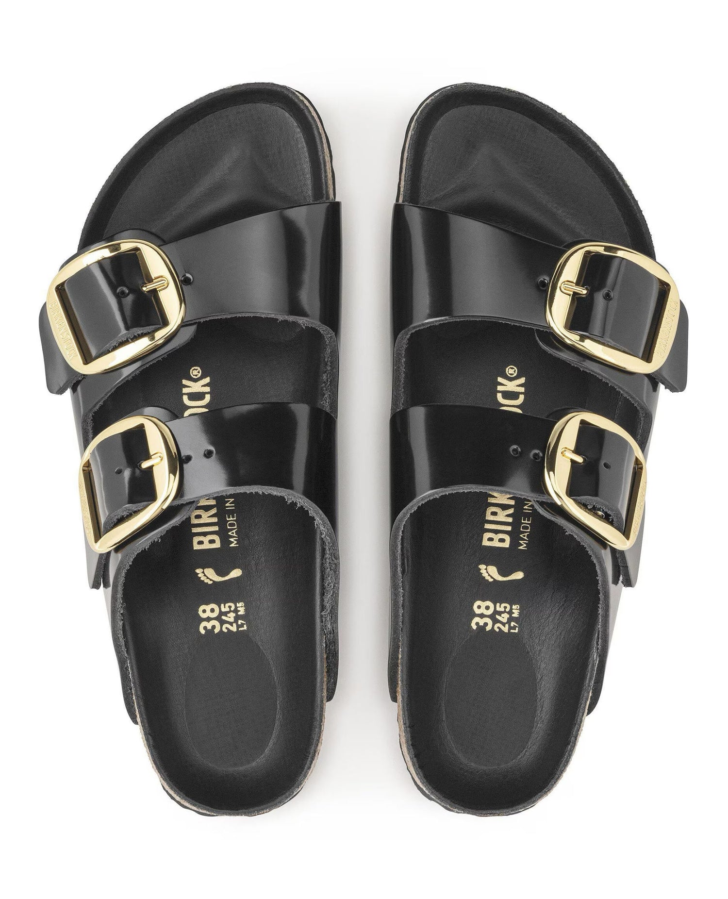 Arizona High Shine Black Birkenstock