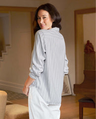 Eileen Relaxed Grey Melange Stripe Shirt