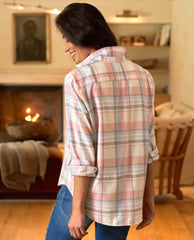 Eileen Relaxed Pink Blue Plaid Shirt