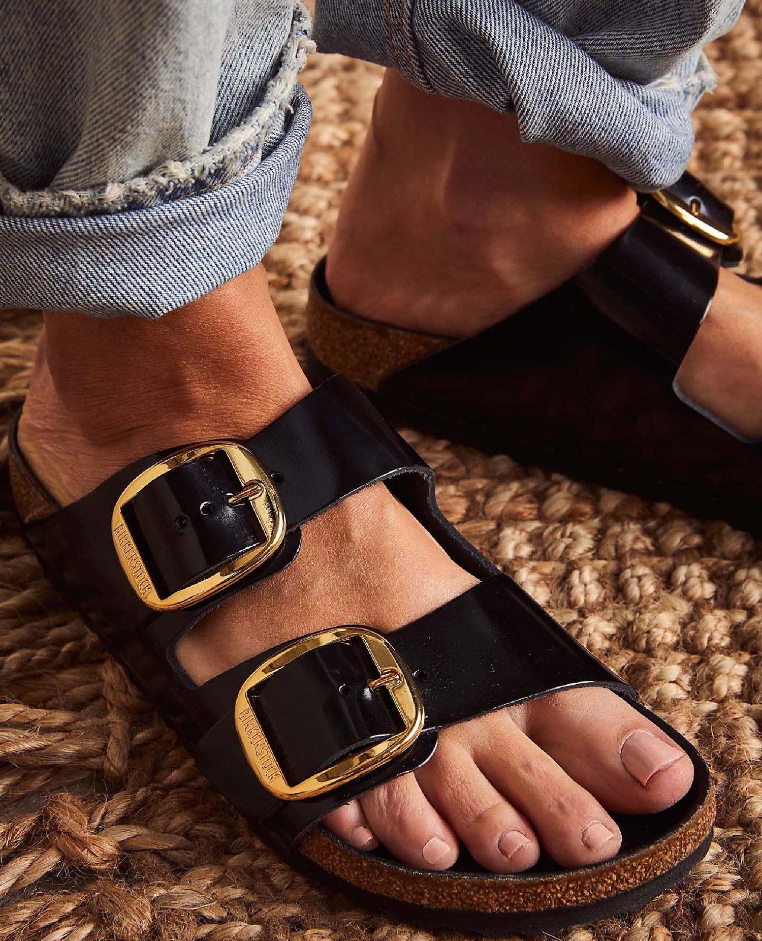 Arizona High Shine Black Birkenstock