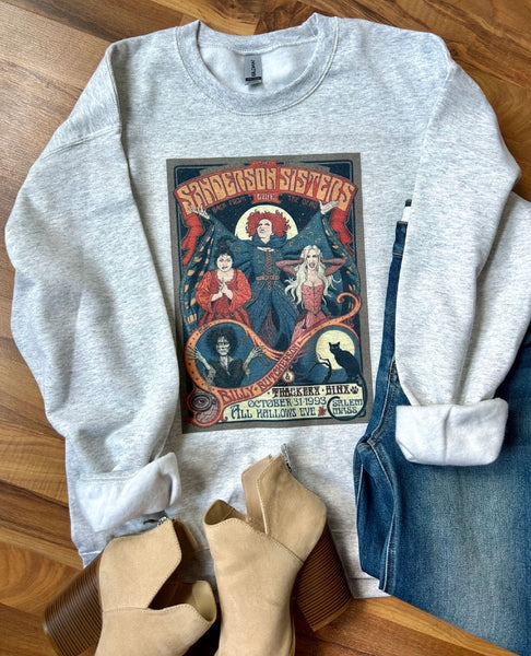 Sanderson Sisters Grey Graphic Sweatshirt