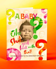 A Baby Oh Shit! Card - PINK ARROWS