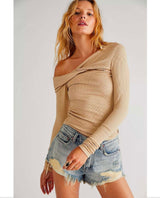 Addie Layering Top Wheat - miamidrugpossession