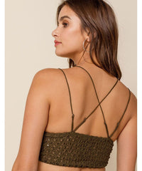 Adella Bralette Olive Sparrow - PINK ARROWS