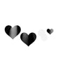 Adhesive Nippies Covers Black Patent Heart - miamidrugpossession