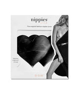 Adhesive Nippies Covers Black Patent Heart - miamidrugpossession