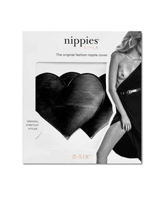 Adhesive Nippies Covers Black Patent Heart - clearpathherbicide