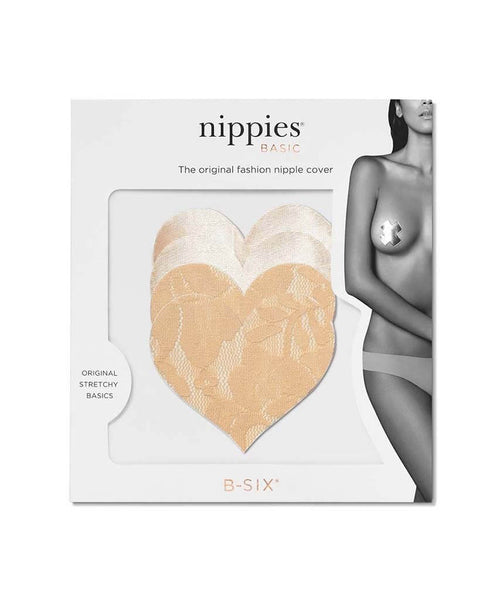 Adhesive Nippies Covers Creme Heart - miamidrugpossession