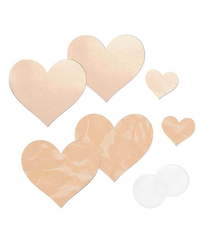 Adhesive Nippies Covers Creme Heart - clearpathherbicide