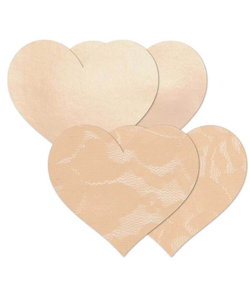 Adhesive Nippies Covers Creme Heart - clearpathherbicide