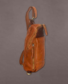 Alex Leather Sling Bag Cognac - PINK ARROWS