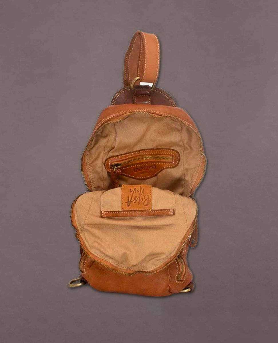 Alex Leather Sling Bag Cognac - clearpathherbicide