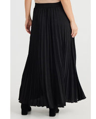 Alias Pleated Maxi Skirt Black - PINK ARROWS