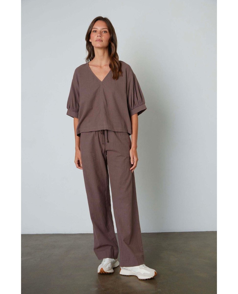 Allister Wide Leg Tie Pant Roast - miamidrugpossession