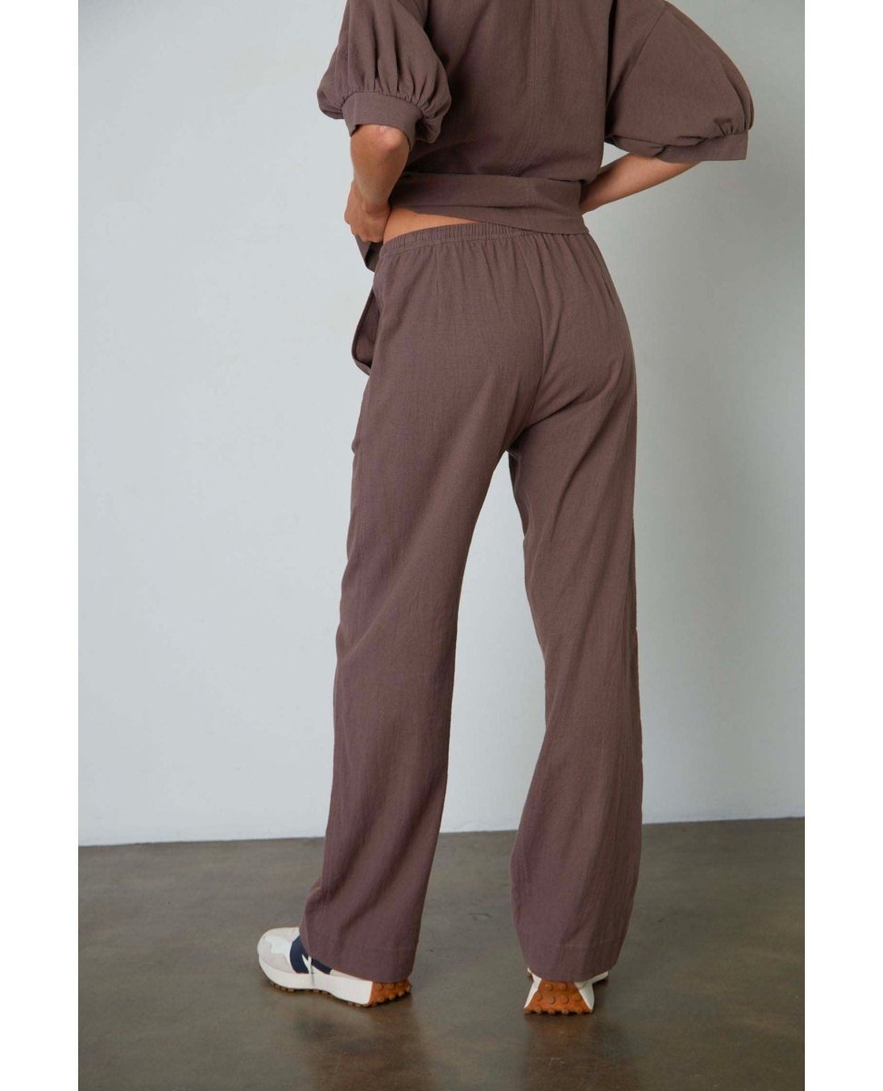 Allister Wide Leg Tie Pant Roast - miamidrugpossession