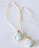 Amazonite Drop Earrings - PINK ARROWS