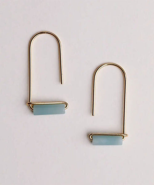 Amazonite Gemstone Drop Earrings - clearpathherbicide