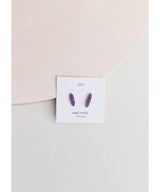 Amethst Mineral Point Healing Earrings - clearpathherbicide