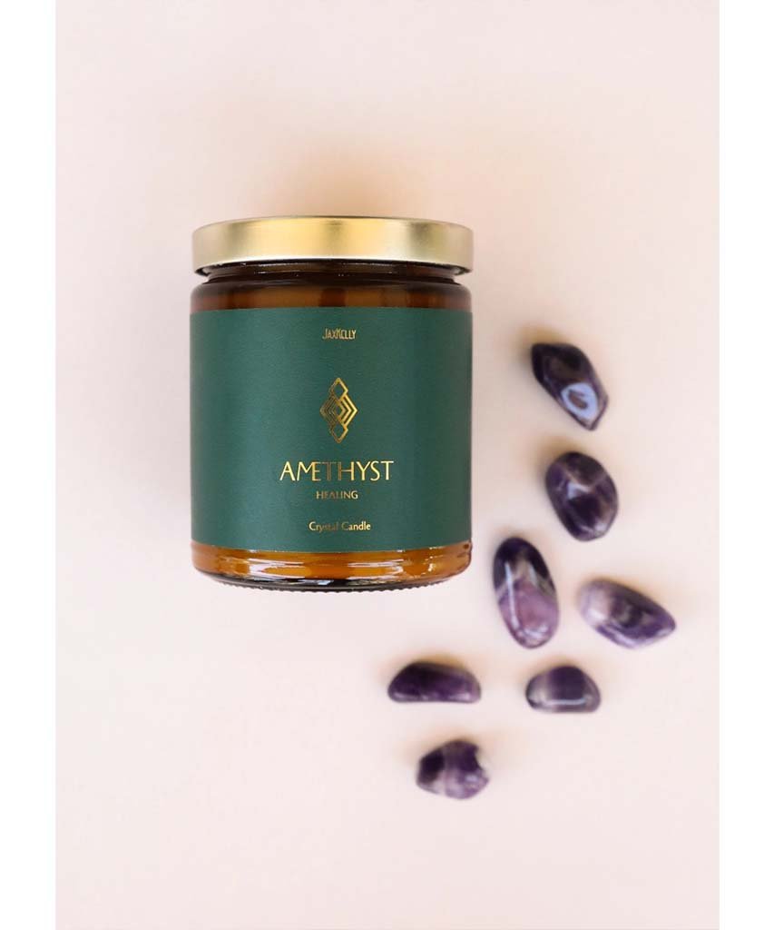 Amethyst Crystal Candle Healing - miamidrugpossession