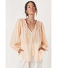 Amira Smock Blouse Apricot - PINK ARROWS