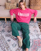 Amour Oversized Sweater Cerise - clearpathherbicide