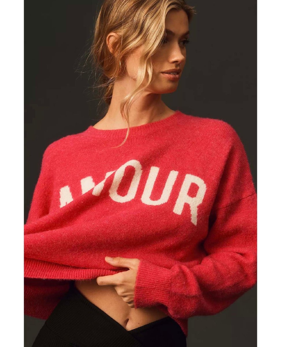 Amour Oversized Sweater Cerise - clearpathherbicide