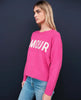 Amour Oversized Sweater Cerise - clearpathherbicide