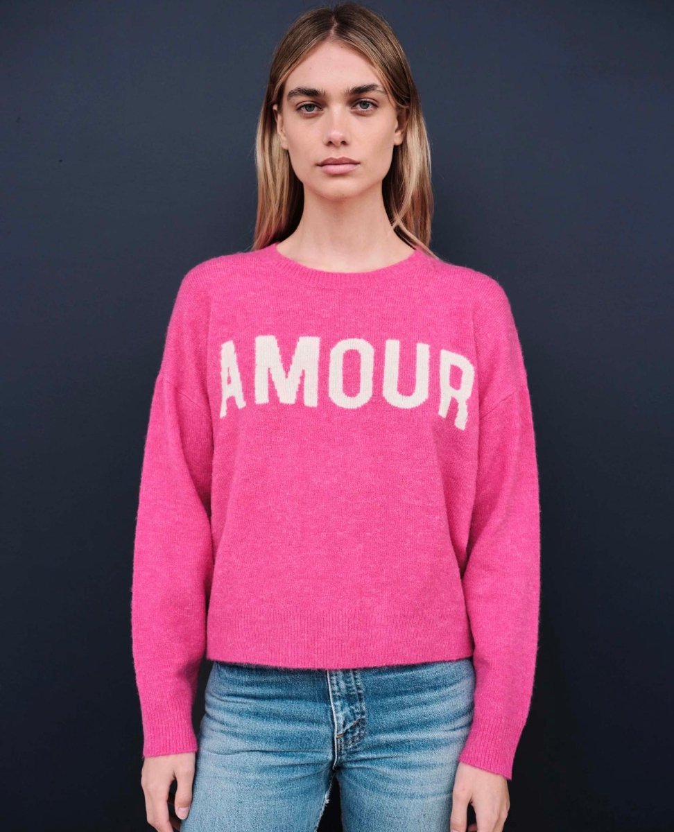 Amour Oversized Sweater Cerise - miamidrugpossession