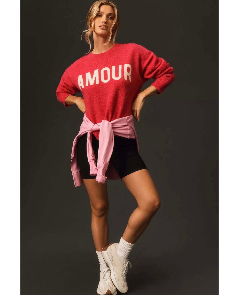 Amour Oversized Sweater Cerise - clearpathherbicide