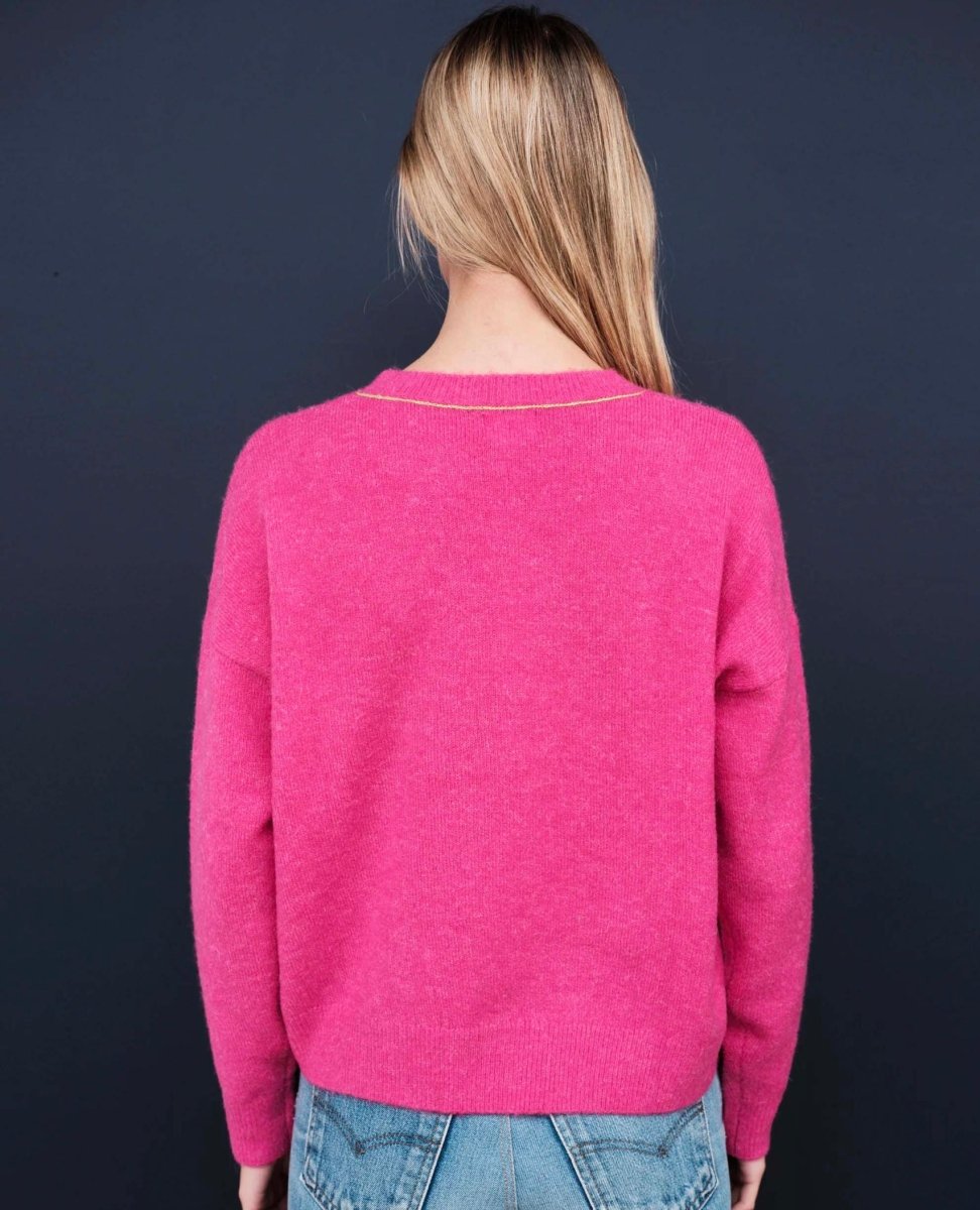 Amour Oversized Sweater Cerise - clearpathherbicide