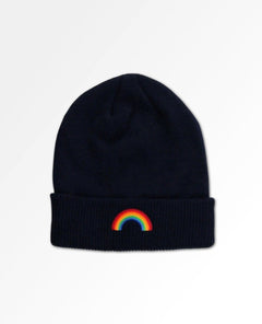 AN Rainbow Beanie Black - PINK ARROWS