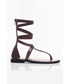 Anya Wrap Sandal Oxblood - miamidrugpossession