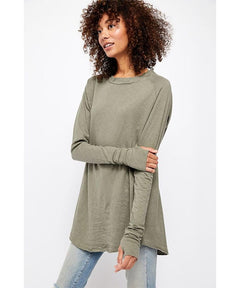 Arden Long Sleeve Tee Soft Army - clearpathherbicide