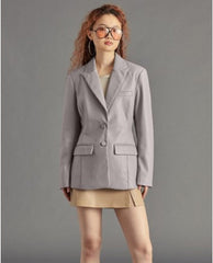 Aria Vegan Blazer Lavender - PINK ARROWS