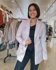 Aria Vegan Blazer Lavender - PINK ARROWS