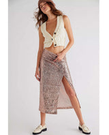 Ariana Sequin Maxi Skirt Pink Champagne - miamidrugpossession