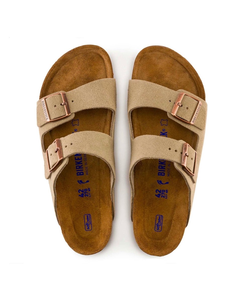 Arizona Birkenstock Sandals Taupe Suede - clearpathherbicide