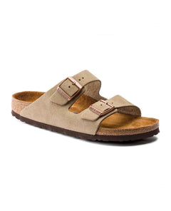 Arizona Birkenstock Sandals Taupe Suede - clearpathherbicide