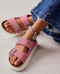 Arizona Chunky Birkenstock Sandals Candy Pink - PINK ARROWS