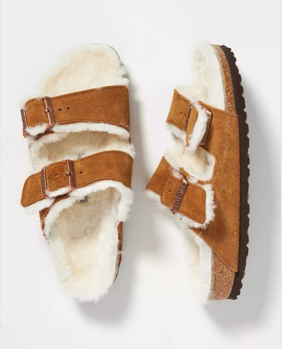 Arizona Cozy Shearling Suede Leather Mink - PINK ARROWS