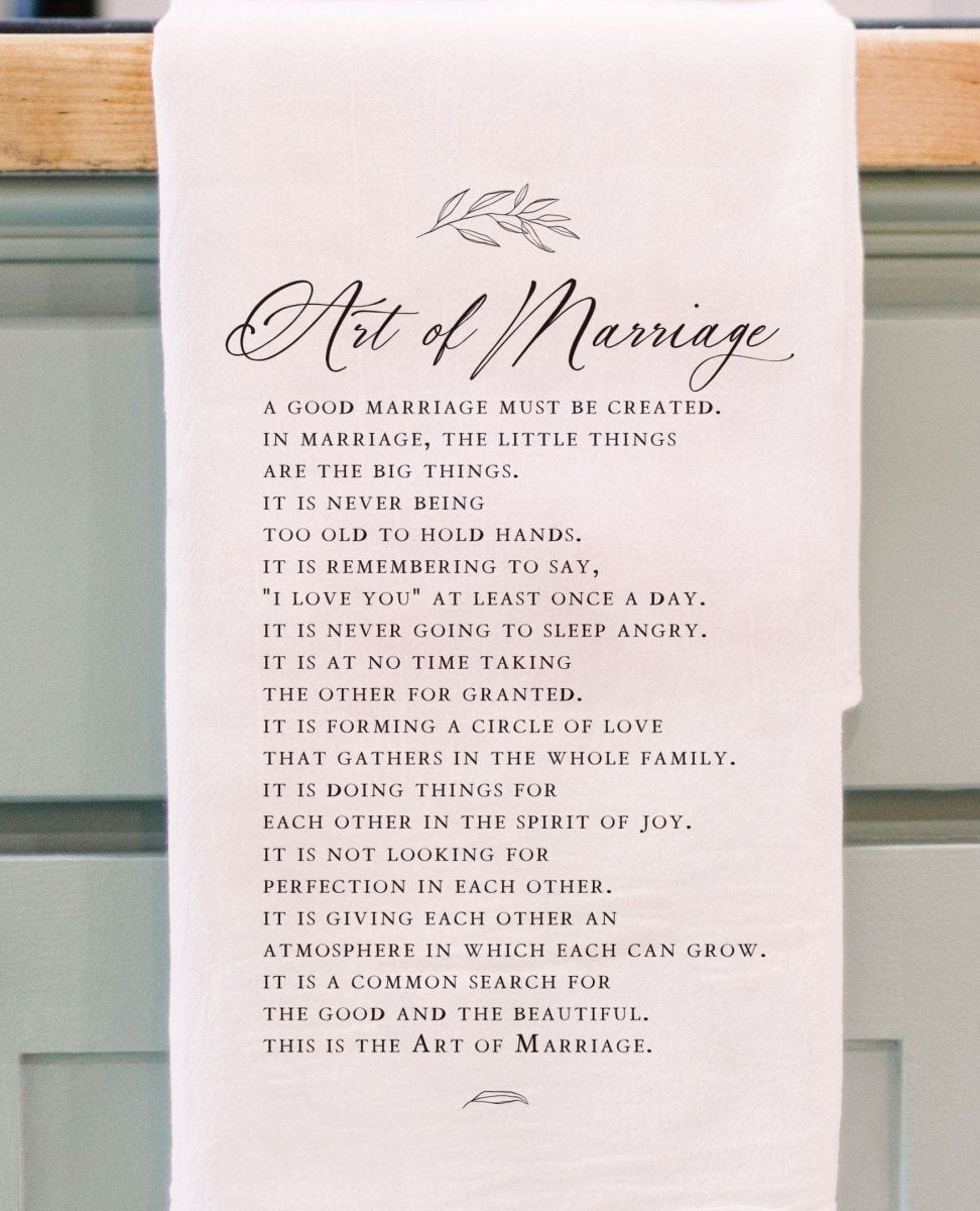 Art of Marriage Tea Towel - miamidrugpossession