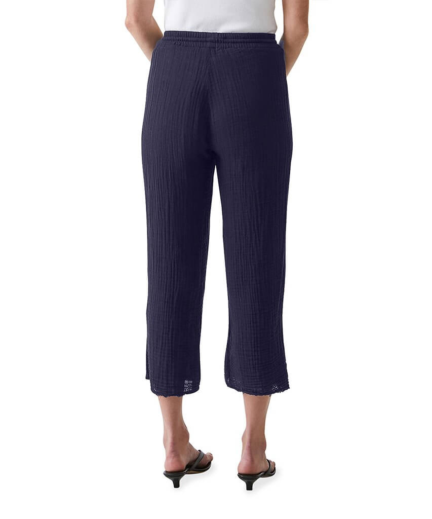 Ashton Pull On Pant Double Gauze Admiral - miamidrugpossession