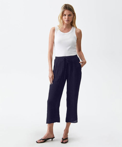 Ashton Pull On Pant Double Gauze Admiral - miamidrugpossession